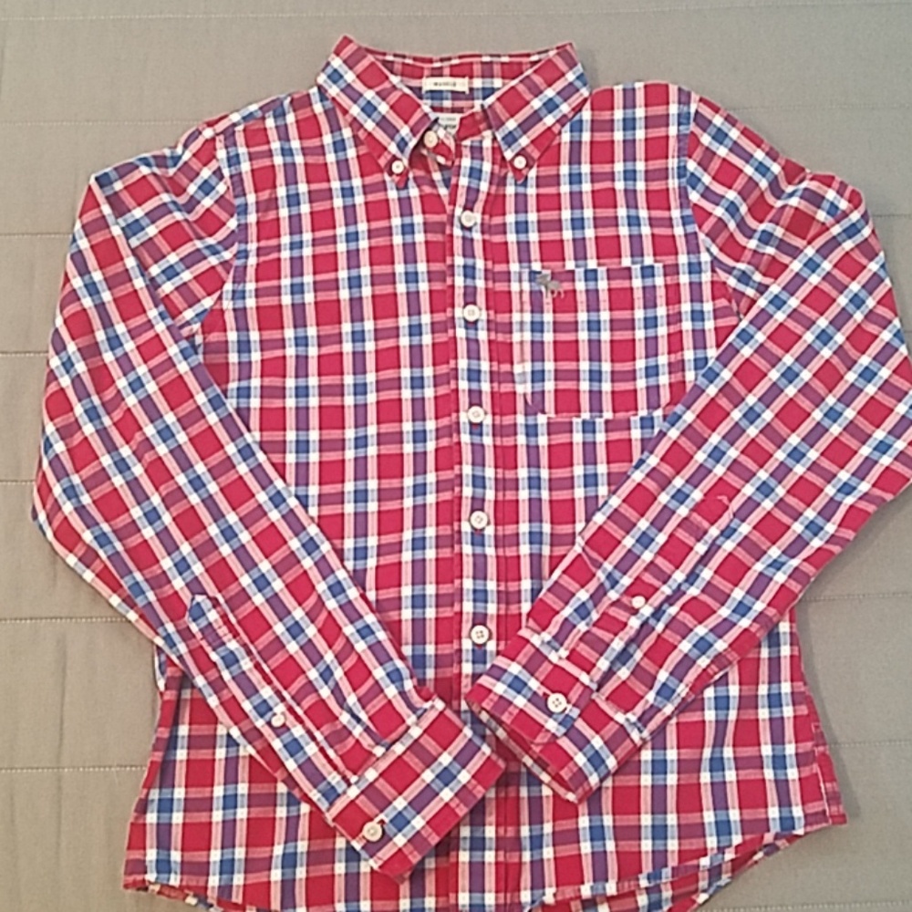 Abercrombie plaid bottom up shirt
